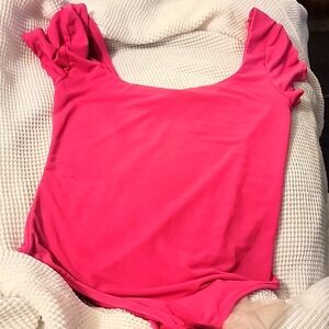 Hot pink bodysuit